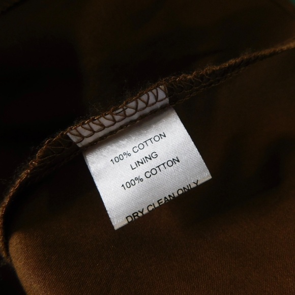 NWT!! LAROQUE Emma Dress Solid Brown Tie Waist Puff Sleeves Pleated X-Small - Picture 12 of 13